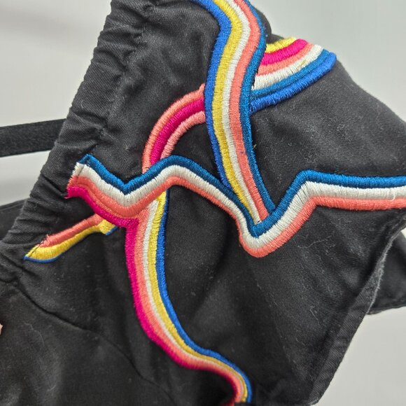 Catherine Malandrino Black Embroidery Off-Shoulder Blouse Size Large - Picture 2 of 8